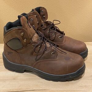 RED WING Brown Leather Work Boots METGUARD mens size 12